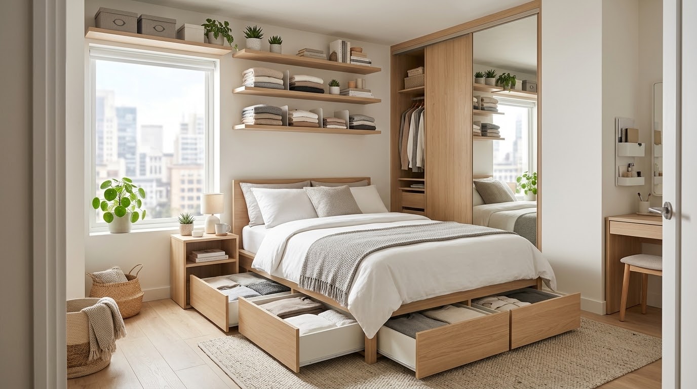 Small Bedroom Storage Ideas That Save Space