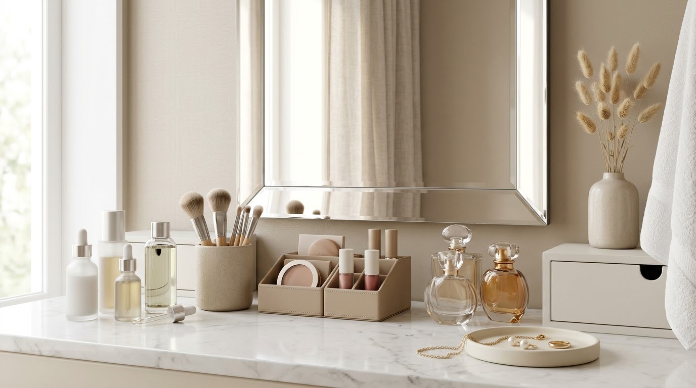 Vanity Organization Ideas for Beauty Essentials